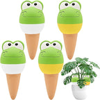 4 Pack Terracotta Self Watering Spikes, Automatic Plant Waterer Devices Continuous Moisture with Slow Release Plant Watering Globes Watering System