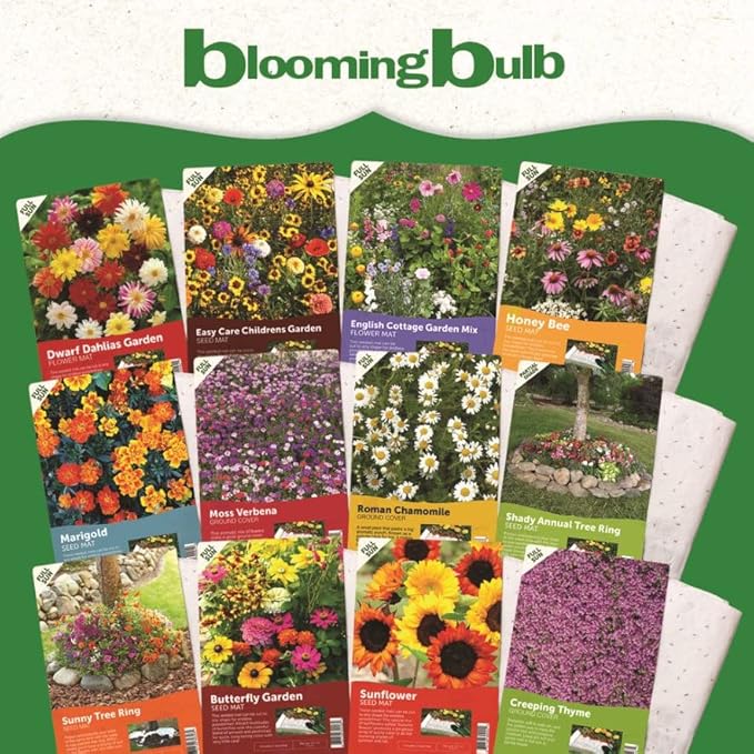 BloomingBulb Seed Mat - Easy to Plant and Grow Garden Seeds - Creates Fragrant, Vibrant Flower (Butterfly Garden)