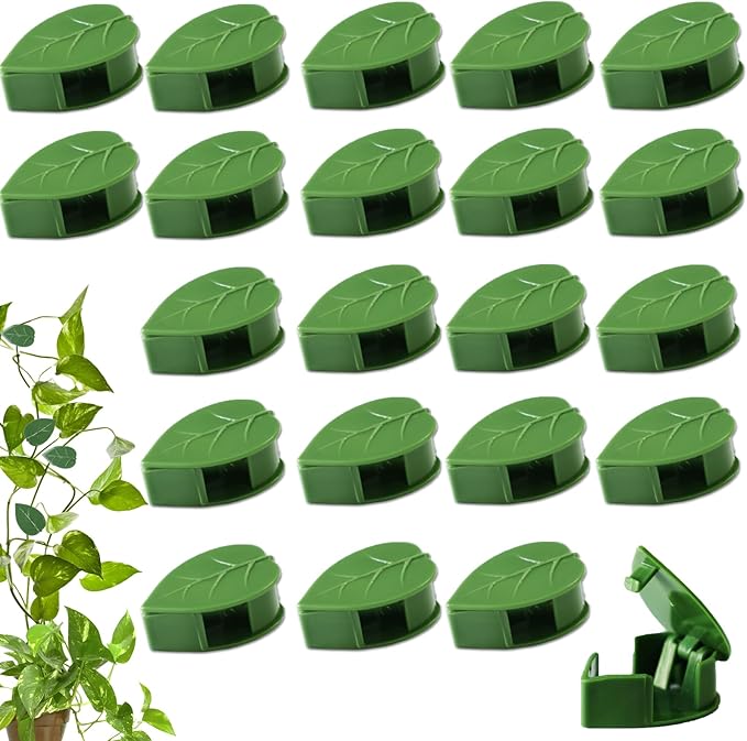 HNHMT 60 pcs Plant Wall Clips with 72 Pieces Acrylic Adhesive Sticker - Plant Climbing Wall Fixture Clips Plant Fixer Invisible Wall Vines Fixing Clips Self-Adhesive Hook Plant Clips
