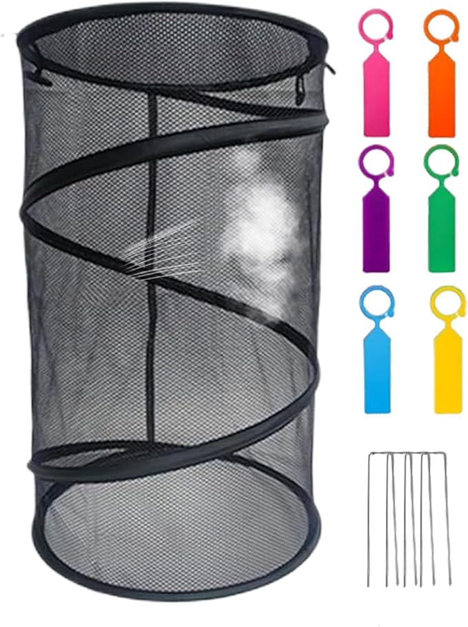 Plant Protector | Round Reusable Foldable Breathable Mesh Protector | Garden Protection from Animals - for Winter Freezing Frost Season Flower Pot Planter Patio Porch Walkway Pathway Courtyard Farm