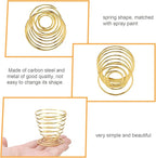 Air plant holders unique, 6pcs/pack Geometric Metal Plants Stand Airplant Container Tillandsia Holder Planter Shelves Airplants Rack Tabletop Decor for Plant Lovers(geometric + spring shape)