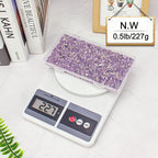 0.5 Lb/230g Amethyst Crystal Chips Bulk Tumbled Crushed Stones 3-5mm, Natural Crushed Crystal Quartz Healing Stones Rocks for Vases Filler, Aquarium Gravel Rocks, Succulent Plants Decor