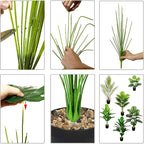Artificial Plants in Pots Large Fake Tree Floor Faux Tropical Plants Decorative Greenry House Potted Tall for Home Office Living Room Decor Indoor Garden Outdoor (80cm Tall Palm)
