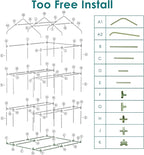 Twira Greenhouse for Outdoors, 48" x 73.2" x 74.8" Walk in Plant Greenhouses Heavy Duty with Thicken PE Cover, 3 Tiers 8 Shelves Greenhouse Plastic, Portable Green House for Outside, Patio, Gardening