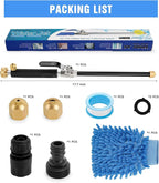 2025 Upgraded High Pressure Jet Nozzle for Garden Hose Hydro Jet Pressure Washer Wand Extension Pressure Washer Gun with 2 Hose Nozzles and Hose Quick Connectors