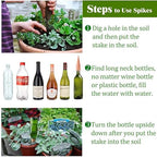 Plant Watering Devices 8 Pack Terracotta Vacation Plant Waterer Wine Bottle Watering Stakes Slow Release Plant Watering Spikes Self Watering Devices for Indoor Outdoor Plants (8)