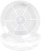 VUWEZ 6 Pack of Plant Saucer 10 Inch, 10 inch Plant Saucer Round, Plastic Flower Plant Trays for Pots, Plant Saucers for Indoors 9", Plant Pot Saucers, Planter Tray for Planter 8-10" (10", Clear)