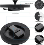 Priksia Solar Water Fountains,Solar Powered Bird Bath Fountain with 6 Nozzles - Free Standing Floating Solar Fountains for Bird Bath, Garden, Pond, Pool (Black-1.4W)