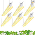Barrina T8 Plant Light, 144W(6 x 24W), 800W Equivalent, 2FT Super Bright, Full Spectrum, led Grow Light, Integrated Growing Lamp Fixture, for Indoor Plants, 6-Pack
