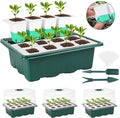 Sondiko Silicone Seed Starter Tray, 48-Cell Reusable Seed Starter Kit, Seedling Starter Trays with Humidity Dome, Mini Greenhouse Germination Kit, Perfect for Gardeners