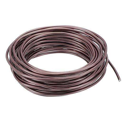 PATIKIL 3.0mm Bonsai Training Wire, 1 Roll Floral Wire Stems Anodized Aluminum Tree Wire 32.8 Feet Total for Gardening Branch Fixing, Brown
