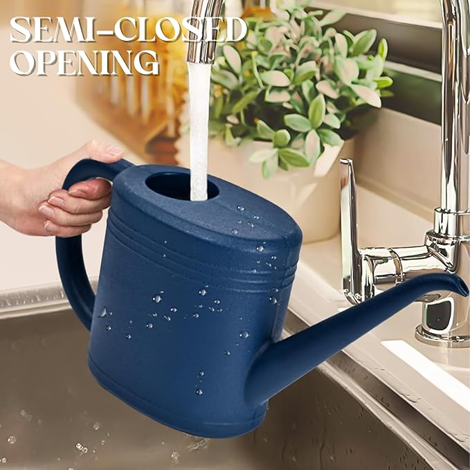 Watering Can - for Indoor and Outdoor Plant Garden - 1/4 Gallon - Navy Blue