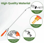All Metal Replacement Sprayer Wand, Suitable for 1/2" Hose Quick Connector, 1/4" & 3/8" & 1/2" Brass Barb Spray Wand, Built-in Shut Valve Stainless Steel Spray Wand (29" Sprayer Wand)