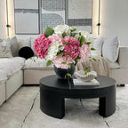 ZYTUYO 4 Pcs Real Touch Magenta Hydrangeas Artificial Flower 21 inches Realistic Faux Latex Hydrangeas Flower for Home Decor Kitchen Living Room Spring Table Wedding Xmas Arrangement