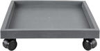 9.8 Inch Square Rolling Plant Caddy Saucer with Wheels, Heavy Duty Wheeled Planter Stand for Potted Plant, Coaster Roller Base Tray with Casters, Flower Pot Dolly Holder for Indoor Outdoor