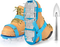 Lawn Aerator Shoes for Grass - Pre-Assembled Grass Aerator Shoes for Lawn - Soil Yard Aerator Tool for Aerating Patio Garden, Blue, Small Size