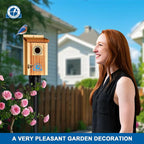 SISTERBIRD Preminum Bluebird Houses for Outside, Wooden Bluebird House, Birdhouses for Outdoors Courtyard, Festival Bird Nesting, Assembly Bird Box, Bluebird House (Assembly Completed)