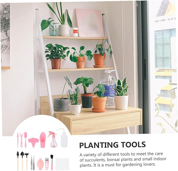3-Piece Gardening Kit House Plant Accessories 16pc Mini Gardening Tools Set Plant Tweezers Garden Supplies Garden Tools Random Color