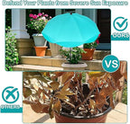 MIAOLLUN 24" Adjustable Angles Plant Umbrellas for Outdoor Plants Garden Umbrella Shade for Potted Plant, 40" Height Garden Plant Umbrella Shade Cover for Patio Flowers, Plants,4pcs
