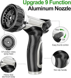 SPECILITE 1/2" 304 Stainless Steel Garden Hose, 125FT Water Pipe with Heavy Duty Metal Nozzle for Yard, Outdoor, Lawn - Flexible, Never Kink & Tangle, Puncture Resistant
