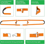 Potted Plant Mover，Plant Lifting Straps for Garden Flower Pots, Planters，Rocks, Trees，Easily Lift and Move Heavy Items Up to 150 Pounds，Small Size, Orange, Patent Pending