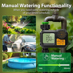 Garnen Sprinkler Timer, Garden Water Hose Faucet Timer, 1 min-7 Days Programmable with Rain Delay/Manual/Automatic Watering Controller System, Digital Drip Irrigation for Yard, Lawn, 1 Outlet