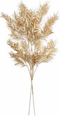 PASYOU Artificial Plants for Christmas Decor, Gold Fake Bamboo Plastic Grass Shrubs Leaves Indoor Outdoor Home Garden Party Hotel Verandah Wedding Event Faux DIY Decoration - 30 Inch Golden 2 Bunches