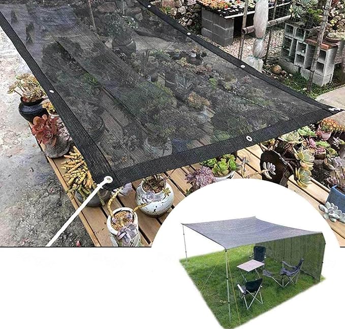 Outdoor Shade Netting Black 2×3m 3×3m 3×4m 4×5m 5×5m Mesh Breathable Shade Cloth Sunscreen Heat-Insulating Shade for Shade Mesh Tarp, Pergola, Privacy Netting,black-3x6m