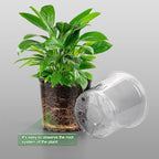 OUPSAUI 36 Pack 7/6/5/3.5 Inch Clear Nursery Pots with Drainage, Clear Pots for Plants, Flexible Plastic Seed Starting Pot