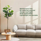 Artificial Fiddle Leaf Fig Tree, 5FT Faux Ficus Lyrata Plant Tall Fake Tree for Home Decor Artificial Tree for Indoor Office Living Room (Fiddle Leaf Fig Tree, 5 FT)