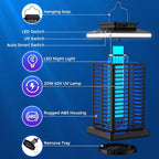 Bug Zapper Outdoor, Mosquito Zapper 3 in 1 Rechargeable Bug Zapper Outdoor with 5000mAh Battery & LED Night Light, 4000V Electric Fly Zapper for Outside,Patio,Backyard,Garden Black