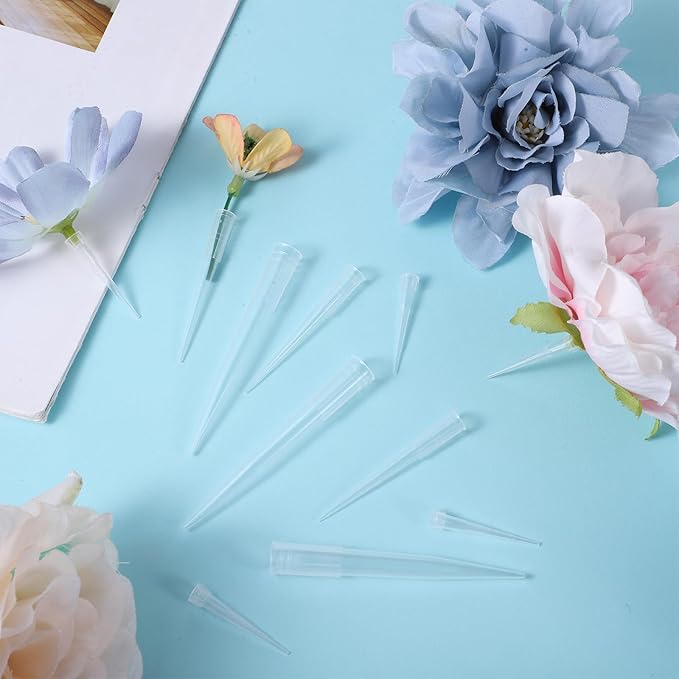 30 Pcs Floral Water Picks Flower Tubes for Fresh Flowers, Individual Floral Water Tubes Pointed End Plastic Single Flower Foam Arrangement Stem Holder for Cake Decoration