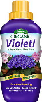 Espoma Organic Violet! 8-Ounce Concentrated Plant Food – Plant Fertilizer and Bloom Booster for All Violets and Indoor Flowering Plants. Promotes Vigorous Growth and Blooming.