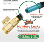Flexi Hose Lightweight Expandable Garden Hose, 75FT -Retractable Garden Hose, Water Hose - No-Kink Flexibility, 3/4 Inch Solid Brass Fittings and Double Latex Core