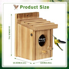 Small Bird House for Hummingbirds,Bird Houses for Outside,Humming Bird Houses for Outside,Outdoor Bird Box,Birdhouse,Bluebird House,Wooden Birdhouse with perches