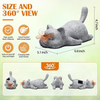 Garden Outdoor Statues Solar Cat Outside Statue Garden Decor for Yard Patio Home Porch Lawn Balcony, Gifts for Mother Grandma Women