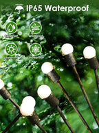 2026 Upgraded Solar Lights Outdoor, 10 Pack Solar Garden Lights with 2 Modes, Firefly Lights Outdoor Waterproof, Sway by Wind, Twinkle Firefly Light for Yard Patio Path Garden Decoration (Warm White)