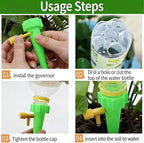 22pcs Plant Self Watering Insert Spikes Device Indoor,Automatic Water Control System with Slow Release Valve,Adjustable Water Volume Drip Irrigation Control System,Enjoy Your Vacation