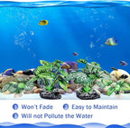 4PCS Aquarium Plants Betta Fish Tank Decorations Small Size Soft Faux Silk Aquarium for Hiding Fish Reptil