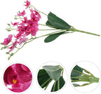 Real Touch Artificial Orchid Stems Purple Flowers for Living Room Decor