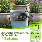 Solar Drip Irrigation System, 8W Powered Auto Watering Kit for 30 Pots, HD LED Display with 22 Timing Modes, Anti-Siphoning & IPX5 Waterproof, Suitable for Outdoor Garden, Balcony & Greenhouse