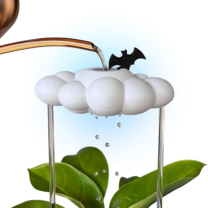 The Original Dripping Rain Cloud for Plants, Plant Watering Rain Cloud, Plant Lover Gifts, Plant Lady Gifts for Women, Plant Accessories (Cloud with Bat)