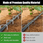 FEED GARDEN 12 Inch 50 Pack Galvanized Landscape Staples 11 Gauge Anti-Rust Garden Stakes Landscaping Fabric SOD Pins Yard Stakes for Weed Barrier Fabric