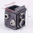 Camera Decorative Planter Plant Gift - Desk Decor Succulent Pot for Indoor Plants Vintage Camera Home Shelf Office Decor Small Flower Pot with Drainage