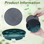 10 Set Invisble Hanging Basket Insert 5.1”Hang Basket Drip Pan Invisble Self Watering Planter Insert Plant Saucers Tray Plastic Water Catcher Tray Plant Auto Watering Devices For Hanging Basket