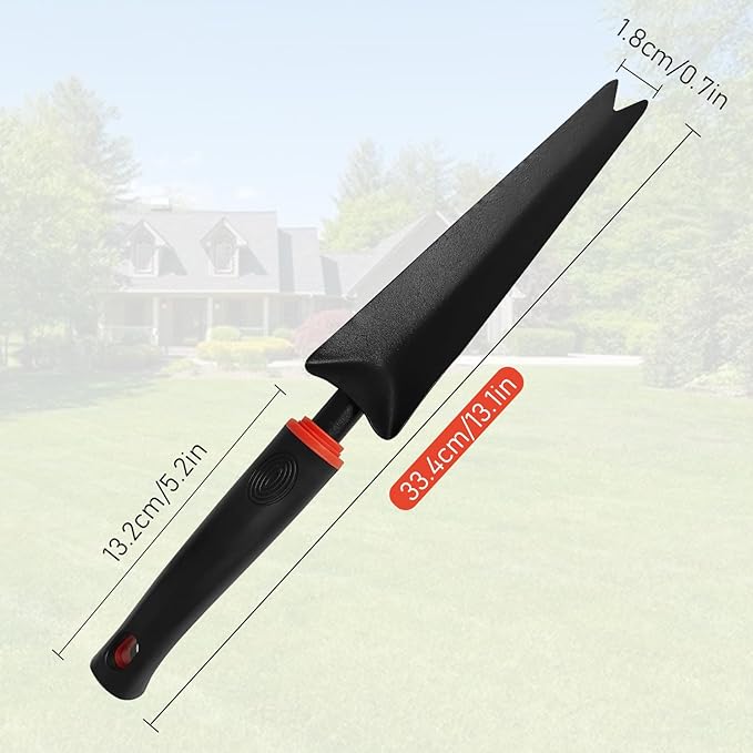 FR Handheld Weed Puller for Driveway Cracks – Portable Crevice Weeder Tool with V-Shaped Steel Blade – Manual Grass & Dandelion Remover for Patio, Sidewalk & Garden
