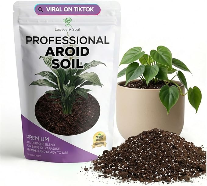 Professional Aroid Soil Mix Large 2.2 Quarts Ready to Use, Premium Potting Soil for Aroid Plants Monstera Philodendron Indoor Plants, Peat Moss Coco Coir Perlite Dolomite Made in USA