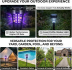 2026 4Pack Mosquito Repellent Outdoor Patio Solar Bug Zapper Outdoor,Mosquito Trap to Repel Gnat Small Flying Insect,Waterproof Mosquito Zapper for Outside,Solar Fly Zapper for Backyard,Garden,Patio