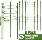 Legigo 6 Packs 18inch Plant Support Cages with 3 Adjustable Support Rings- Small Tomato Cage for Pots Plant Holder for Home Garden Balcony for Orchids, Tomato, Vegetables, Flowers, Climbing Plants