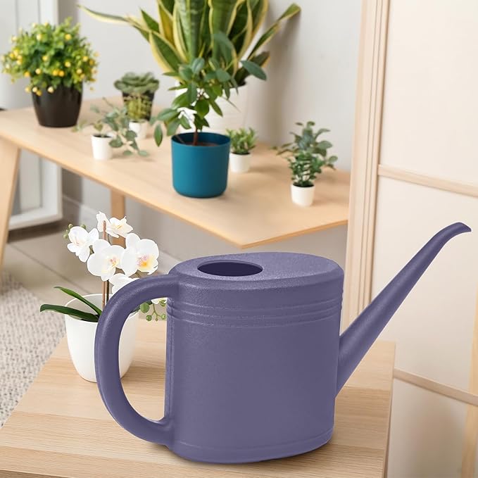 Plant Watering Can for Home Garden - with Long Spout - 1/4 Gallon - Purple
